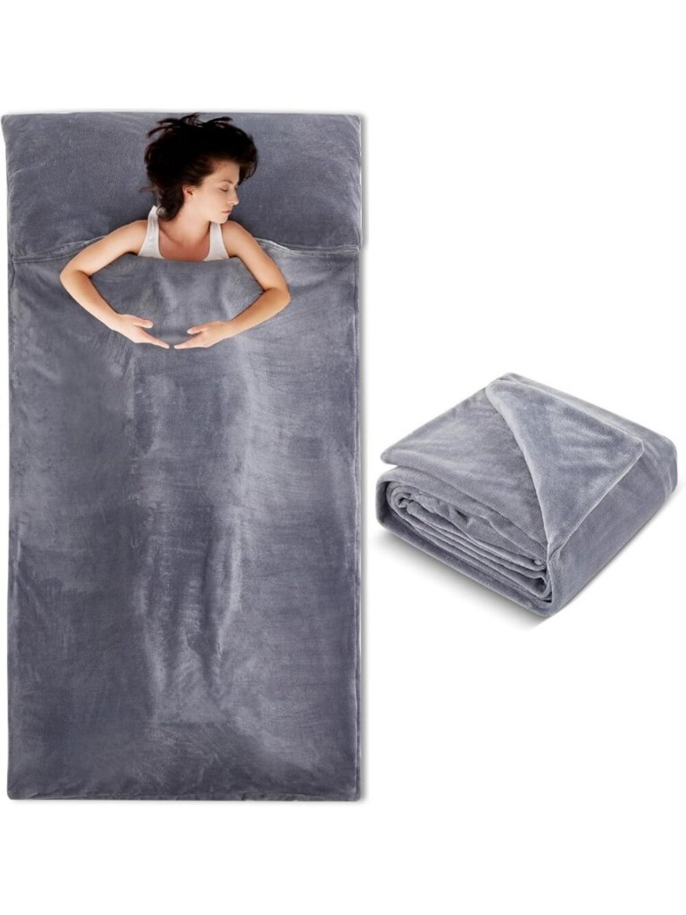 Cozy Flannel Sleeping Bag Liner for Adults | Lightweight Travel Essential